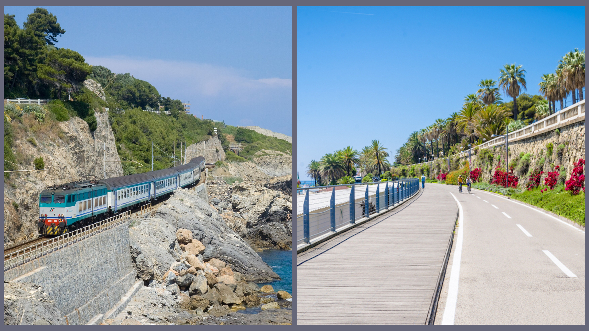 two sections of the route before and after the reconversion